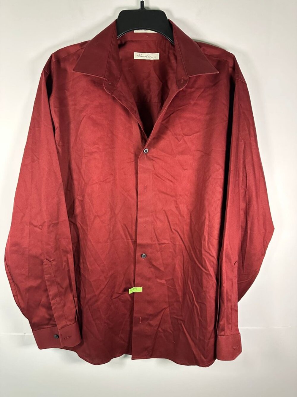 Kenneth Cole Dress Shirt Mens 16.5 34/35 Slim Fit Stretch